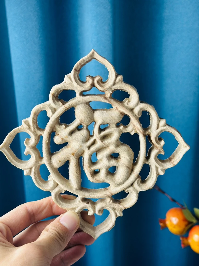 香樟木 原木风 福挂件