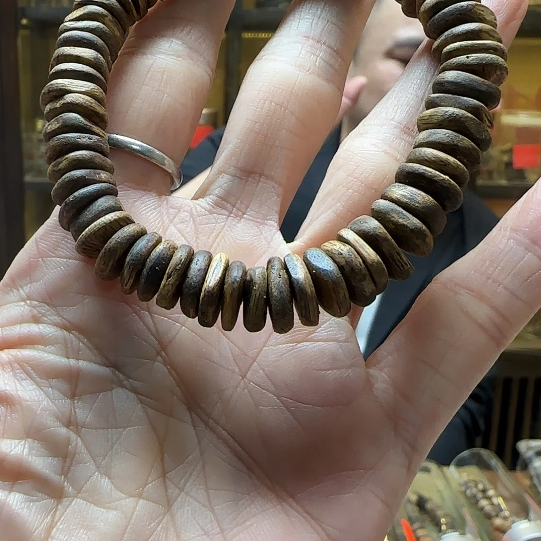 手串沉香9奇楠随形单圈 碎银珠10g+多样性发一串