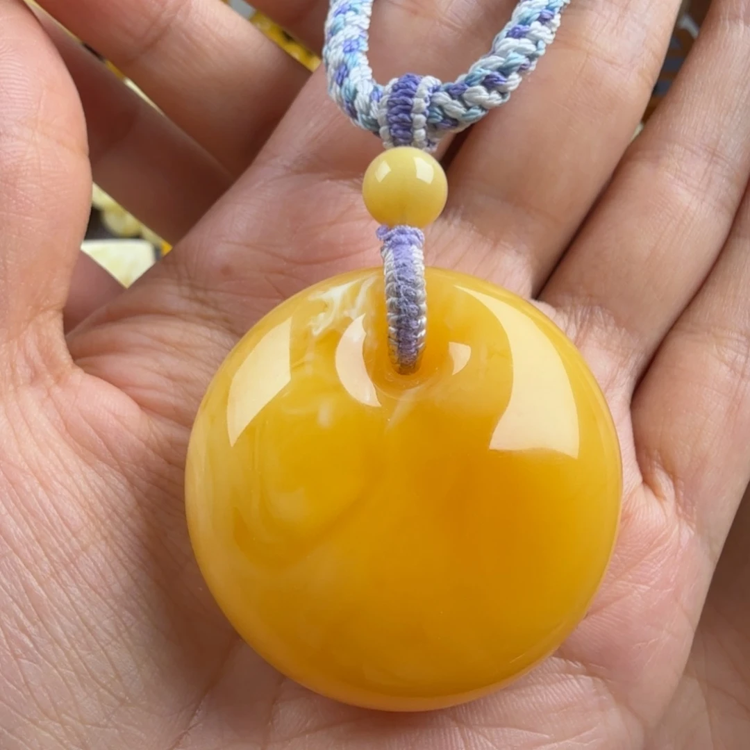 琥珀未镶嵌颈饰纯天然琥珀蜜蜡无优化