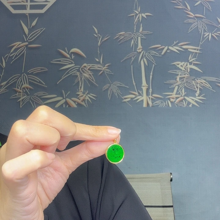 翡翠银S925镶嵌吊坠(不含链)特价