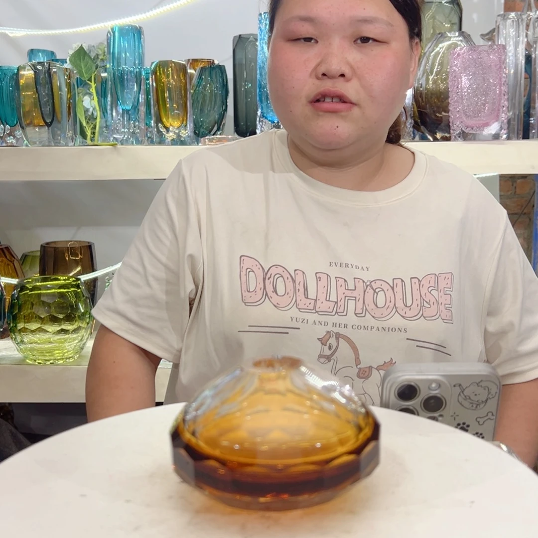 幻彩琉璃花瓶花器高度7