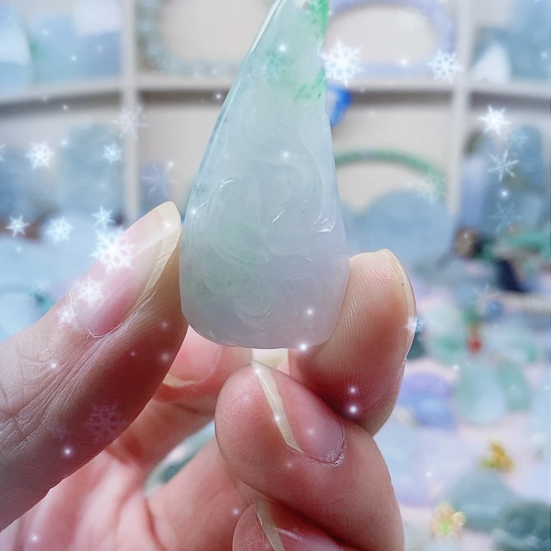 吊坠(不含链)未镶嵌翡翠天然