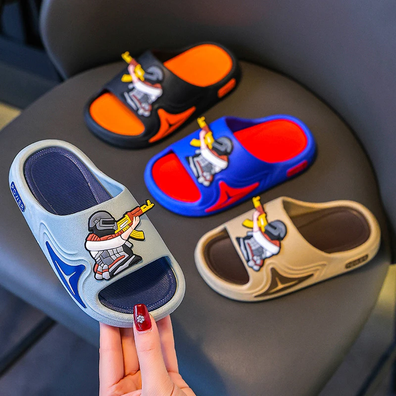 2025新款儿童拖鞋男童夏季卡通拖鞋防滑居家小中大童吃鸡凉拖鞋