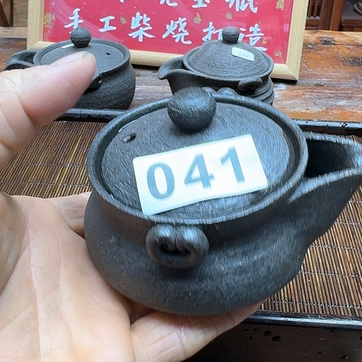 纯手工制作粗陶茶具