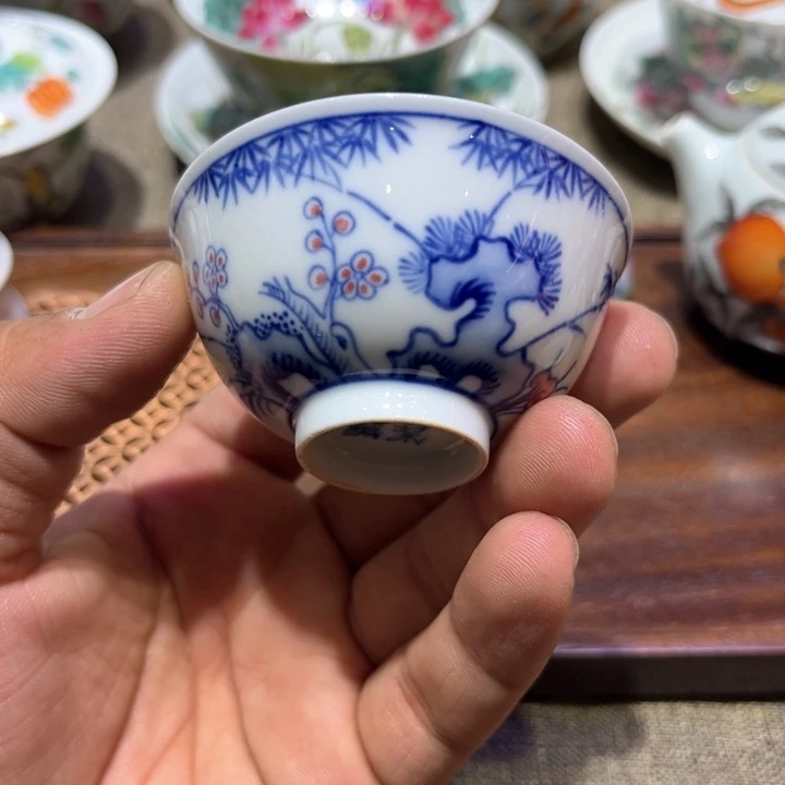 纯手绘精品盖碗杯