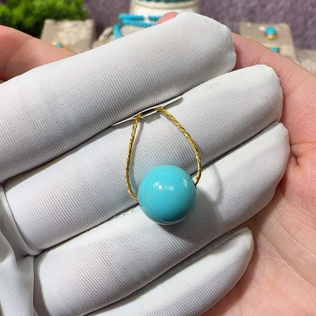 绿松石未镶嵌10mm➕单珠