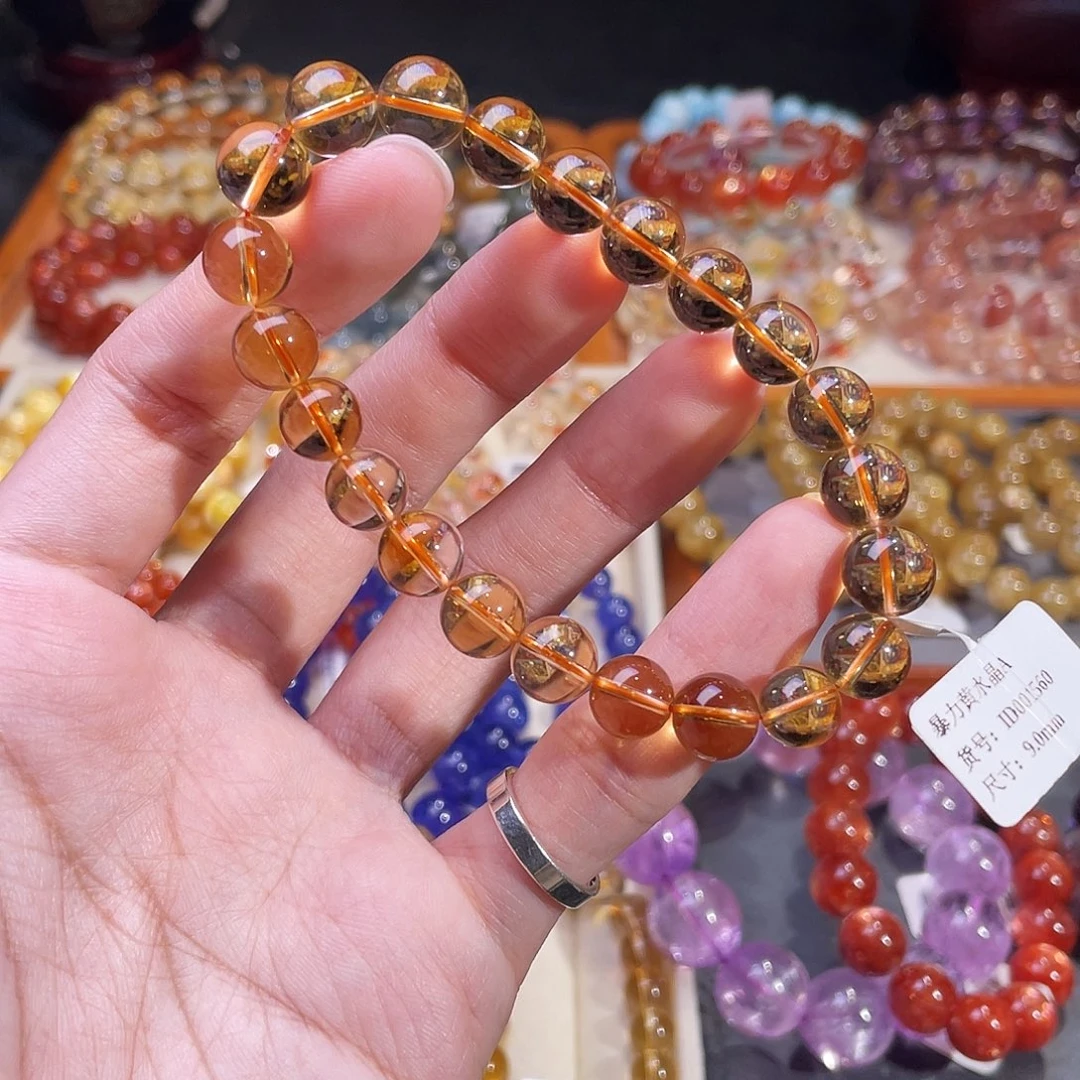 水晶手链未镶嵌暴力黄水晶9