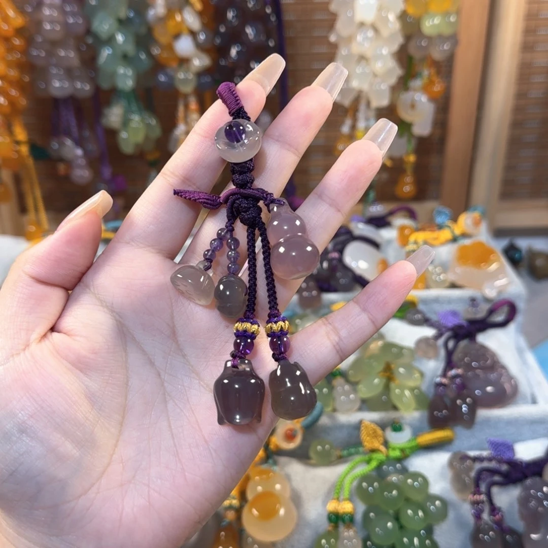 玛瑙/玉髓钥匙挂件未镶嵌