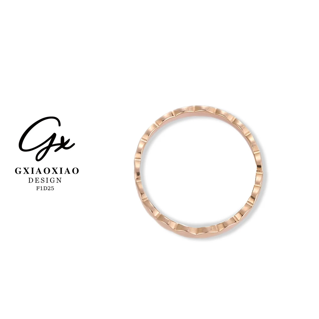 镀K金【窄版光面】高级感气质轻奢百搭戒指 F1D25