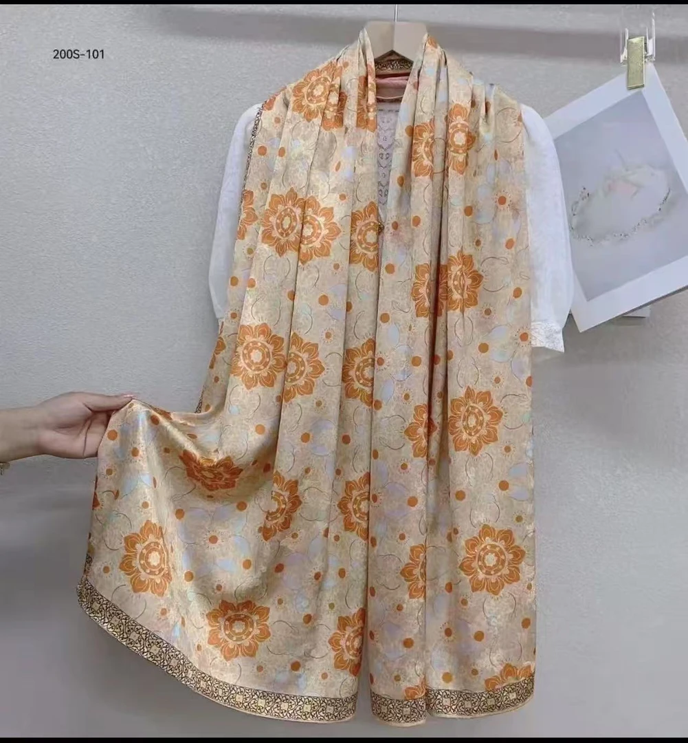 【繁华卉锦】70*140长巾 时尚百搭围巾披肩高级气质长丝巾