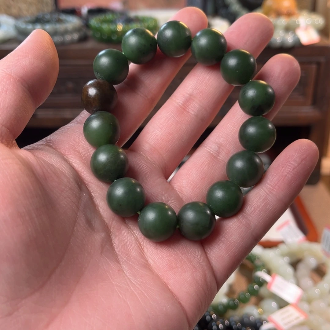 竹***风和田玉未镶嵌手链