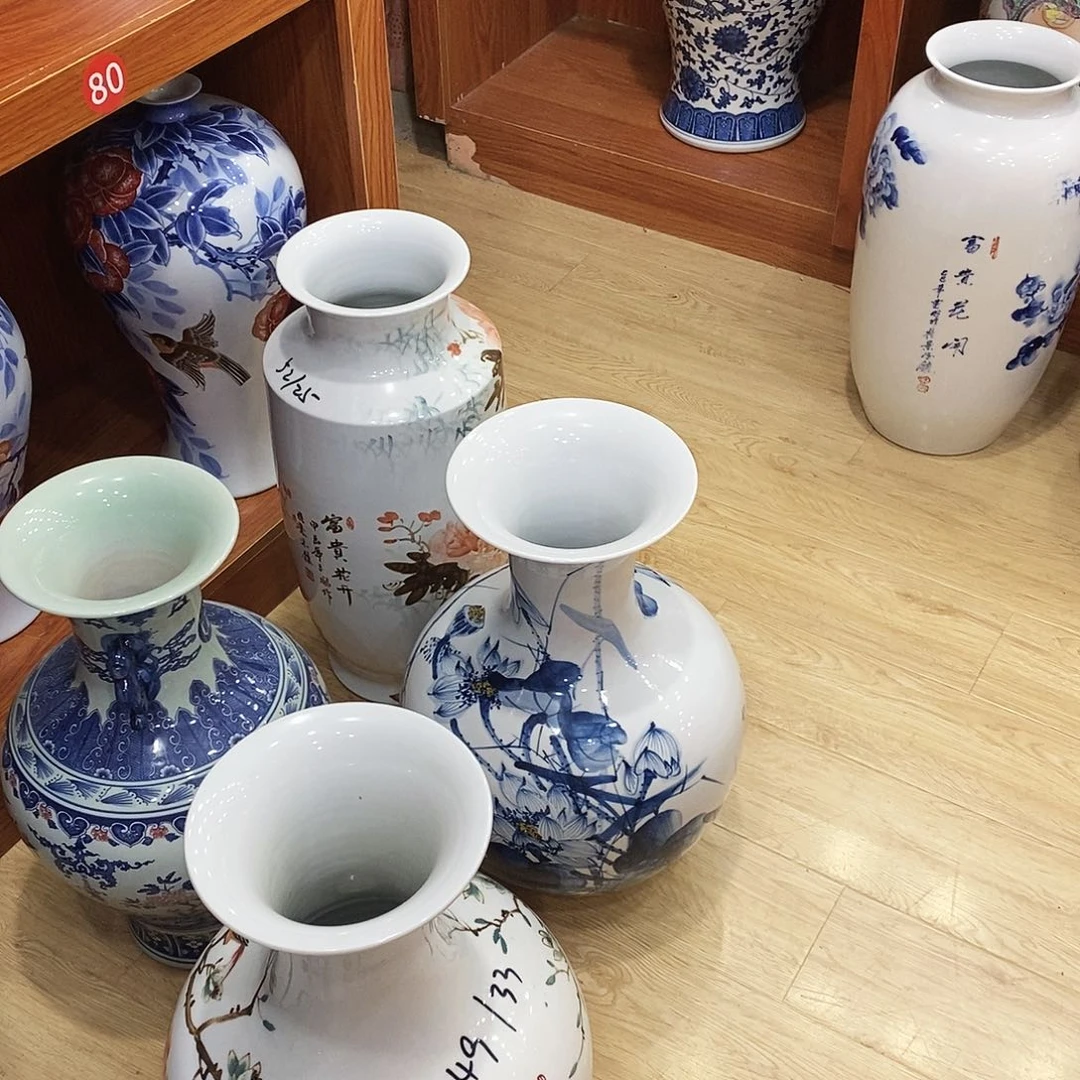 摆件欣***姐景德镇陶瓷青花赏瓶