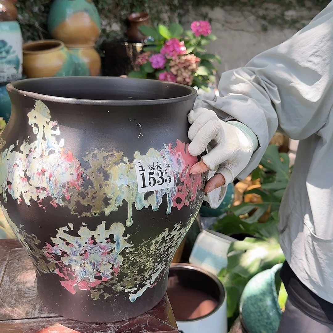 紫砂花盆王嫂花盆0616-1533高31口25