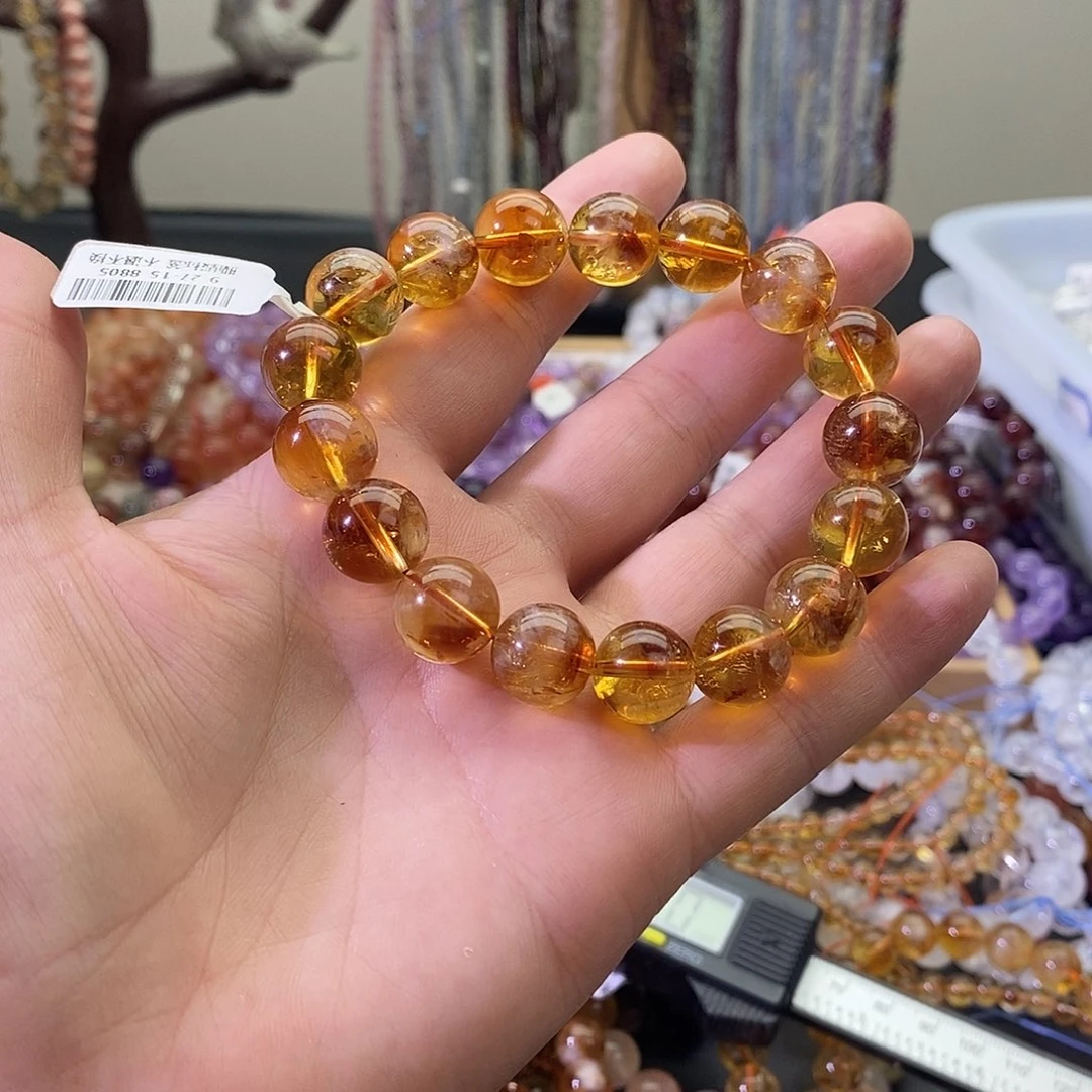 水晶手链未镶嵌黄水晶12+