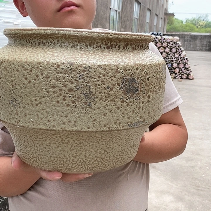 紫砂花盆口24高22瑕疵