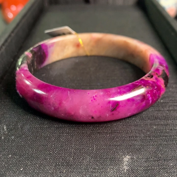 苏纪石（舒俱来）手镯未镶嵌冰桃红