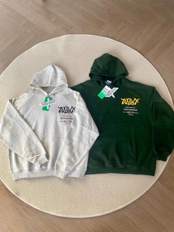 美潮顶货！Wildx重磅美式标语印花连帽卫衣