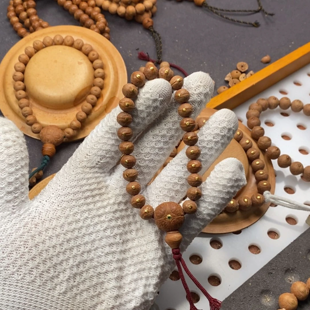 【闪购商品】手串凤眼菩提殿堂级9.5mm金柱镶嵌款