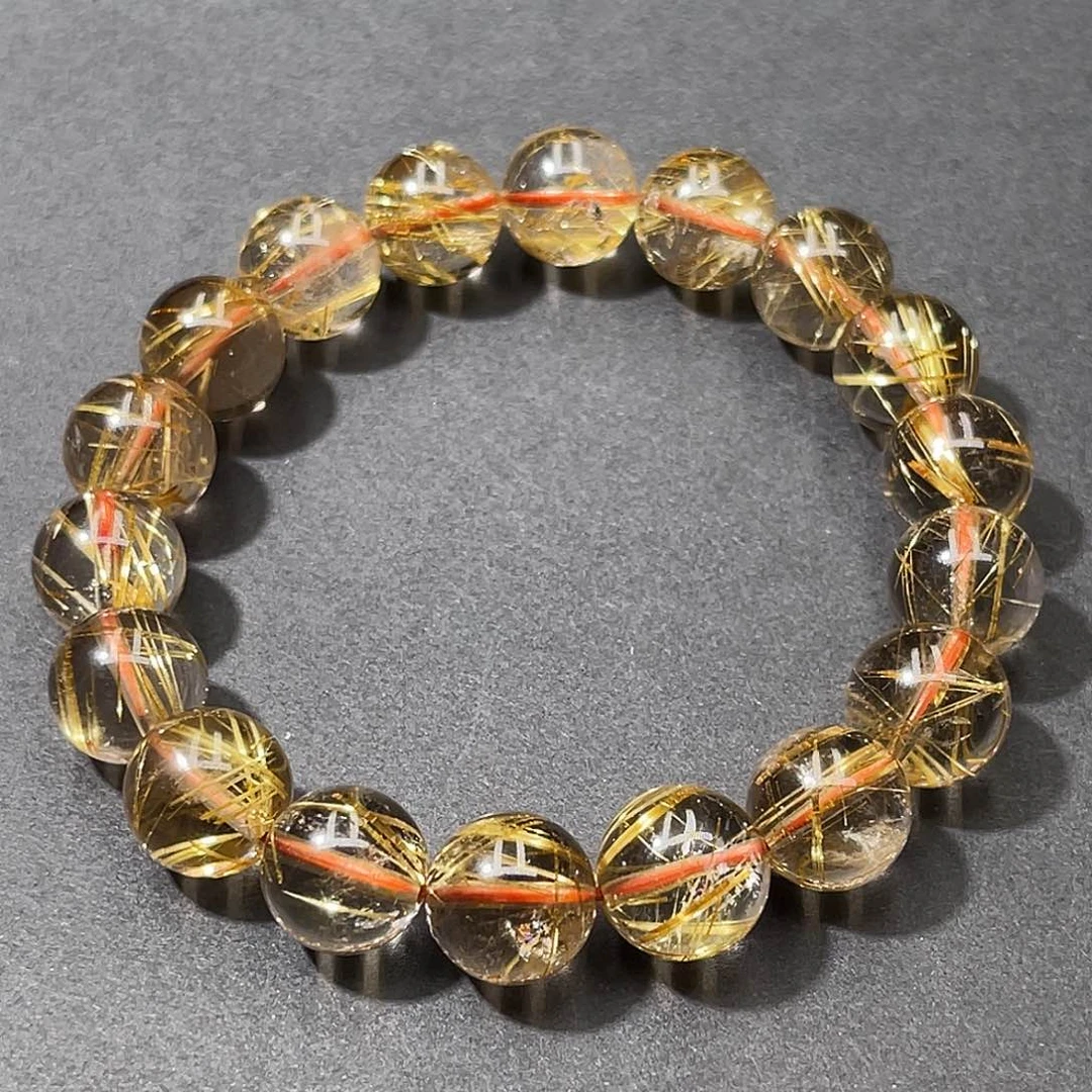 米***店水晶手串未镶嵌金发晶