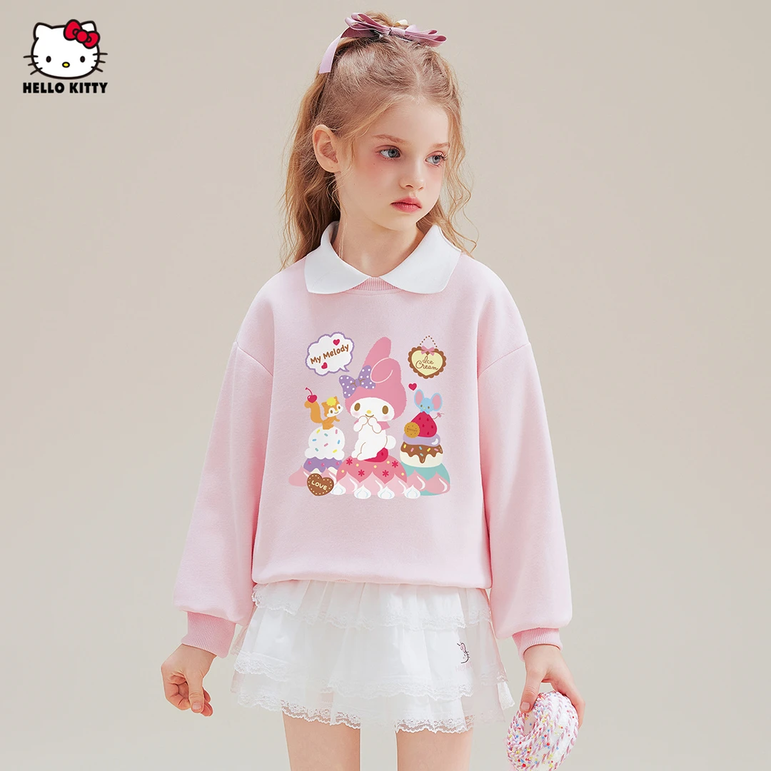 女童美乐蒂ip款印花卫衣2025新款休闲舒适洋气中大童装上衣