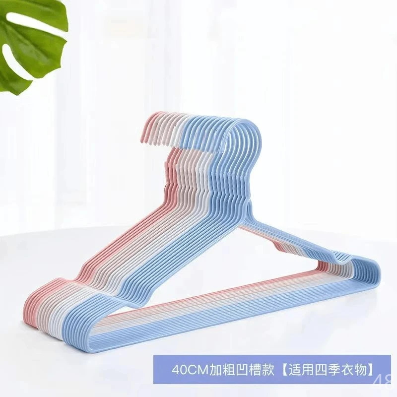 成人防滑无痕晒衣架家用壁挂式带夹子胡桃木衣架福利包十个四十厘