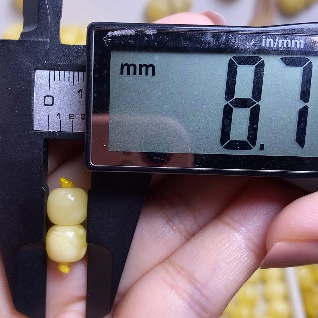 裸石琥珀未镶嵌蜜蜡老型对珠