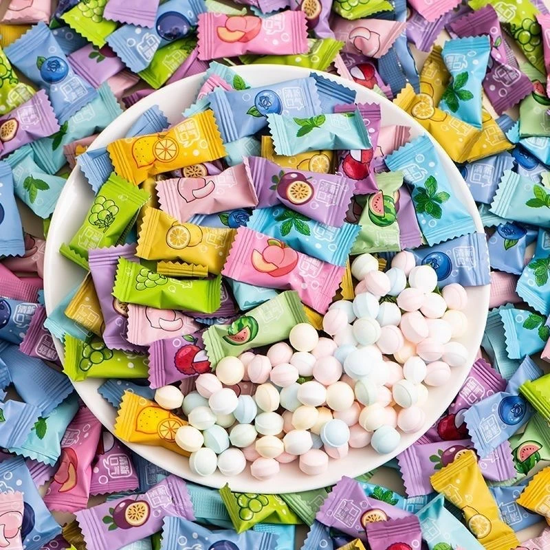 【老周专属】无糖维c薄荷糖混合水果味清新口气含片接吻润喉独立包