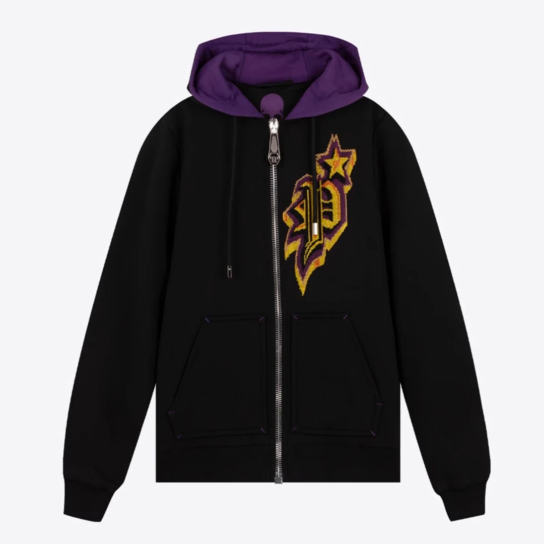 PHILIPP PLEIN PP骷髅钉珠抽绳男连帽卫衣A18CMJB0727PJO002N0209