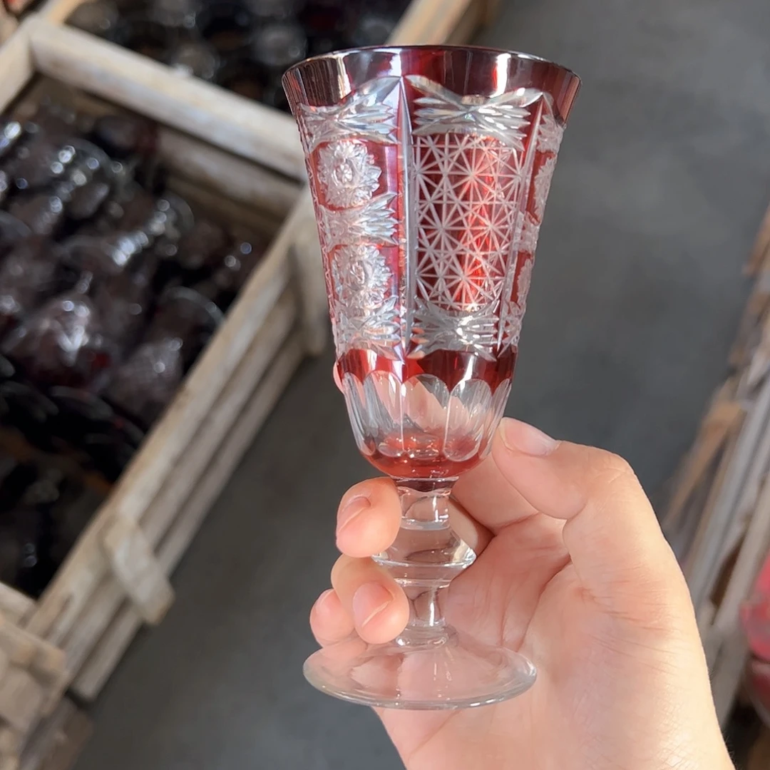 水晶玻璃平底款微瑕一个