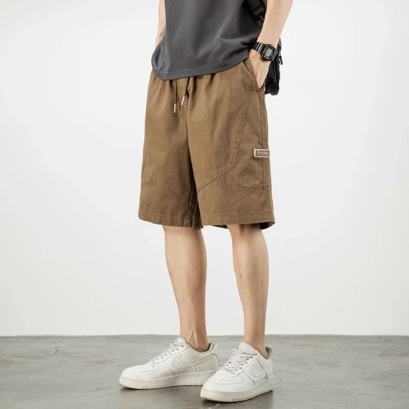 MR.MUDI/穆迪先生休闲短裤男夏季薄款美式休闲宽松大码纯棉百搭