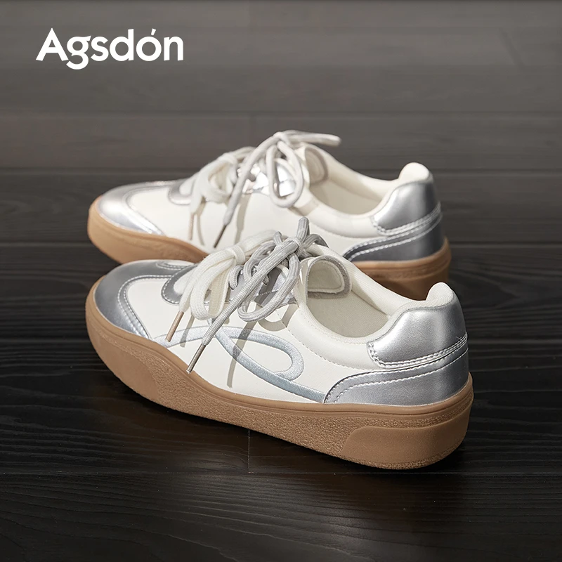 Y奥古狮登德训鞋女2025新款夏季运动休闲小白鞋女款平底芭蕾板鞋Y