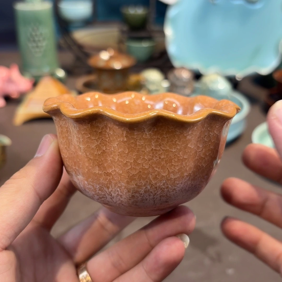 杯龙泉青瓷茶具微瑕