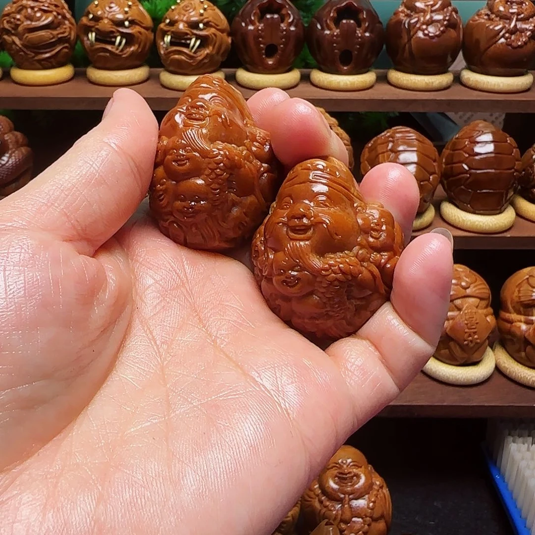 橄榄核手串/手链冲*者九子龙财一对