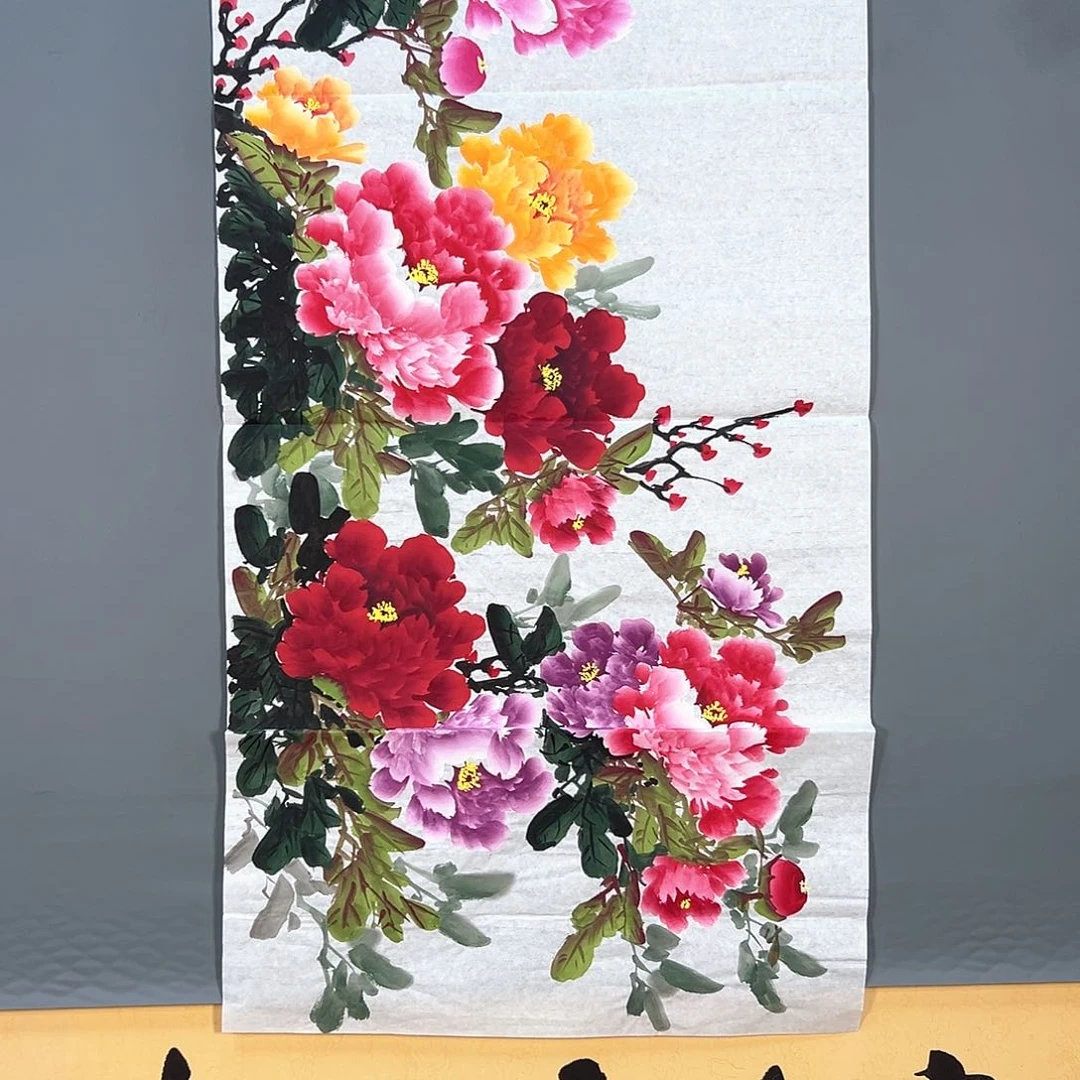 国画790 花鸟和蝴蝶在空中