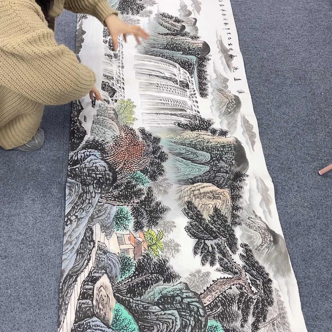 国画作品小姐姐放漏…