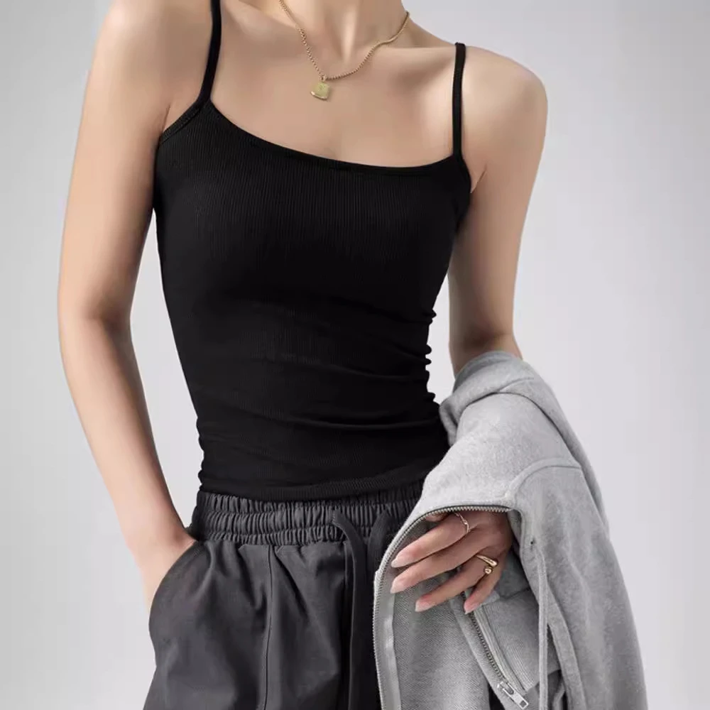 莫代尔女夏季薄款白色外穿小背心吊带大码防走光内搭打底上衣