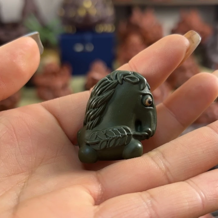 紫砂茶宠紫砂绿马