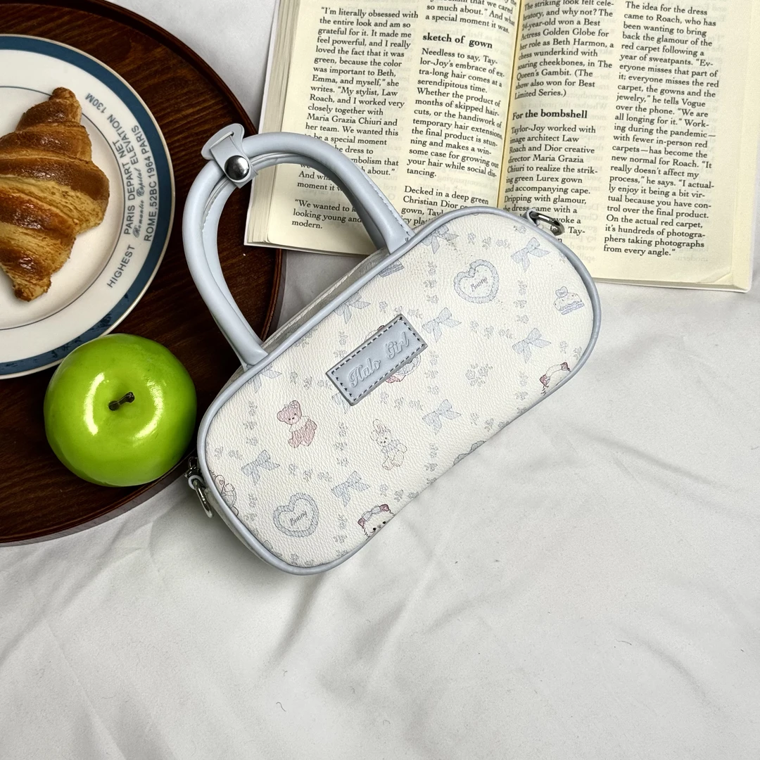 一张同学【长约22宽8高10单位厘米】时尚手提斜挎包C6720蓝色