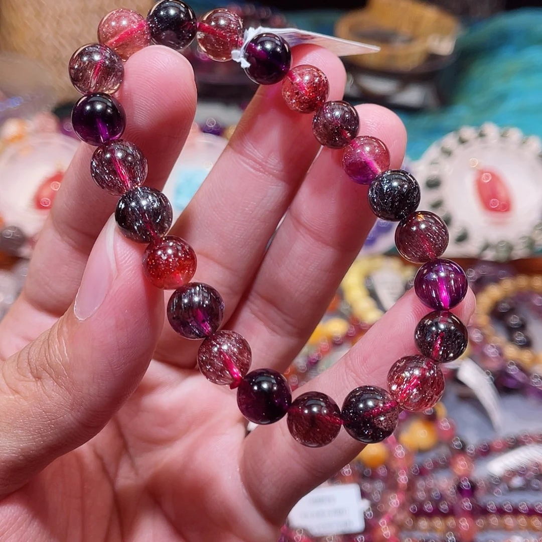 未镶嵌水晶手串保险柜黑加仑8+