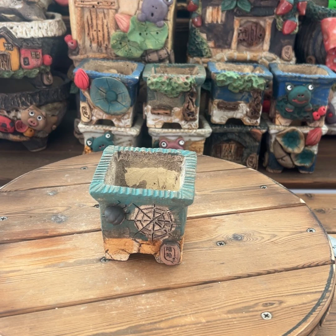 红陶嘻哈多肉花盆