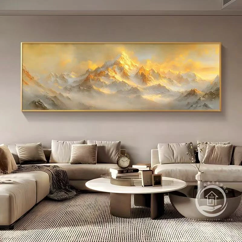 【横幅挂画】手工砂岩装饰画肌理感餐厅卧室客厅装饰画图案墙壁