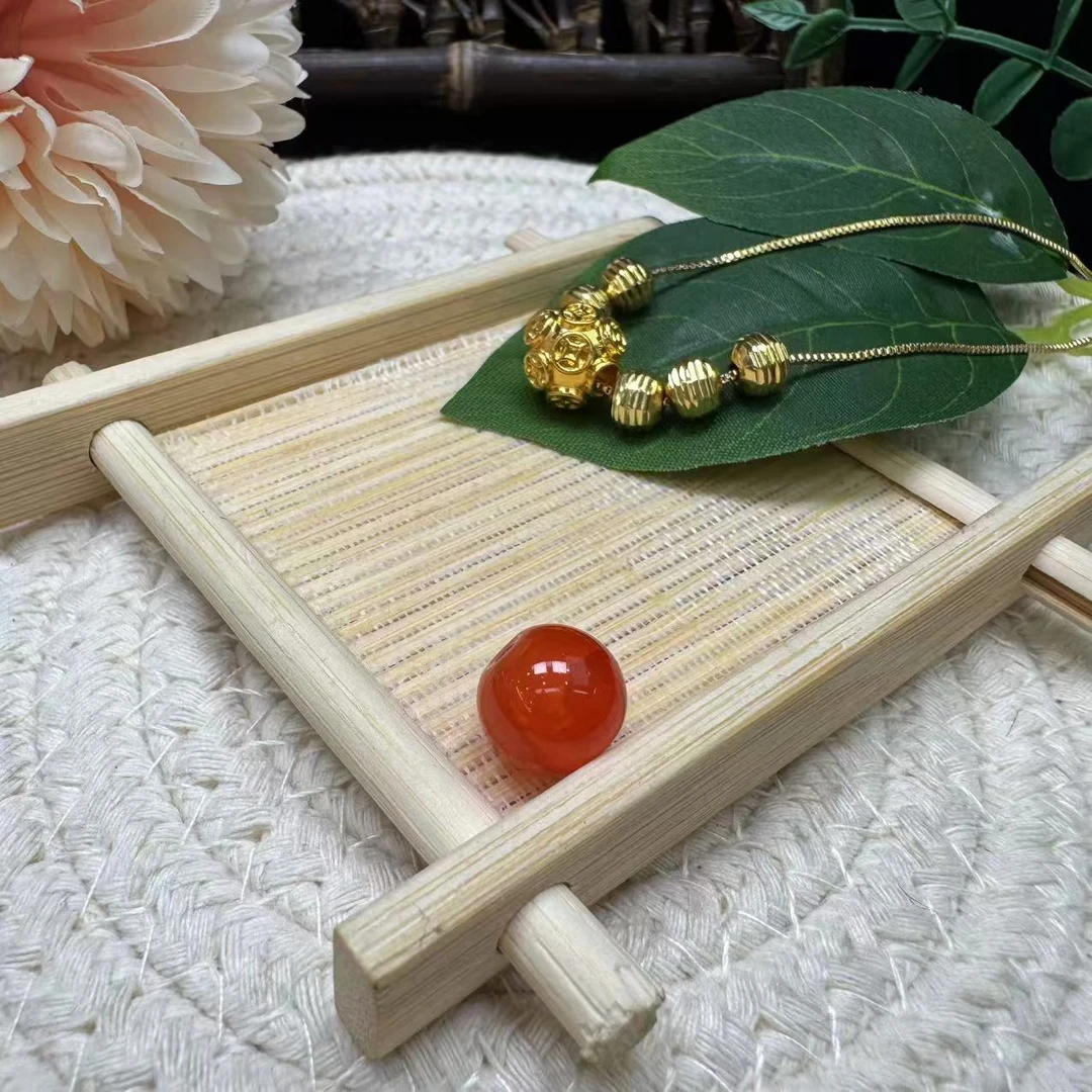 【浩然推荐】足金24K黄金卡10MM吊坠（赠配链赠配珠）套装J142VS389LZ