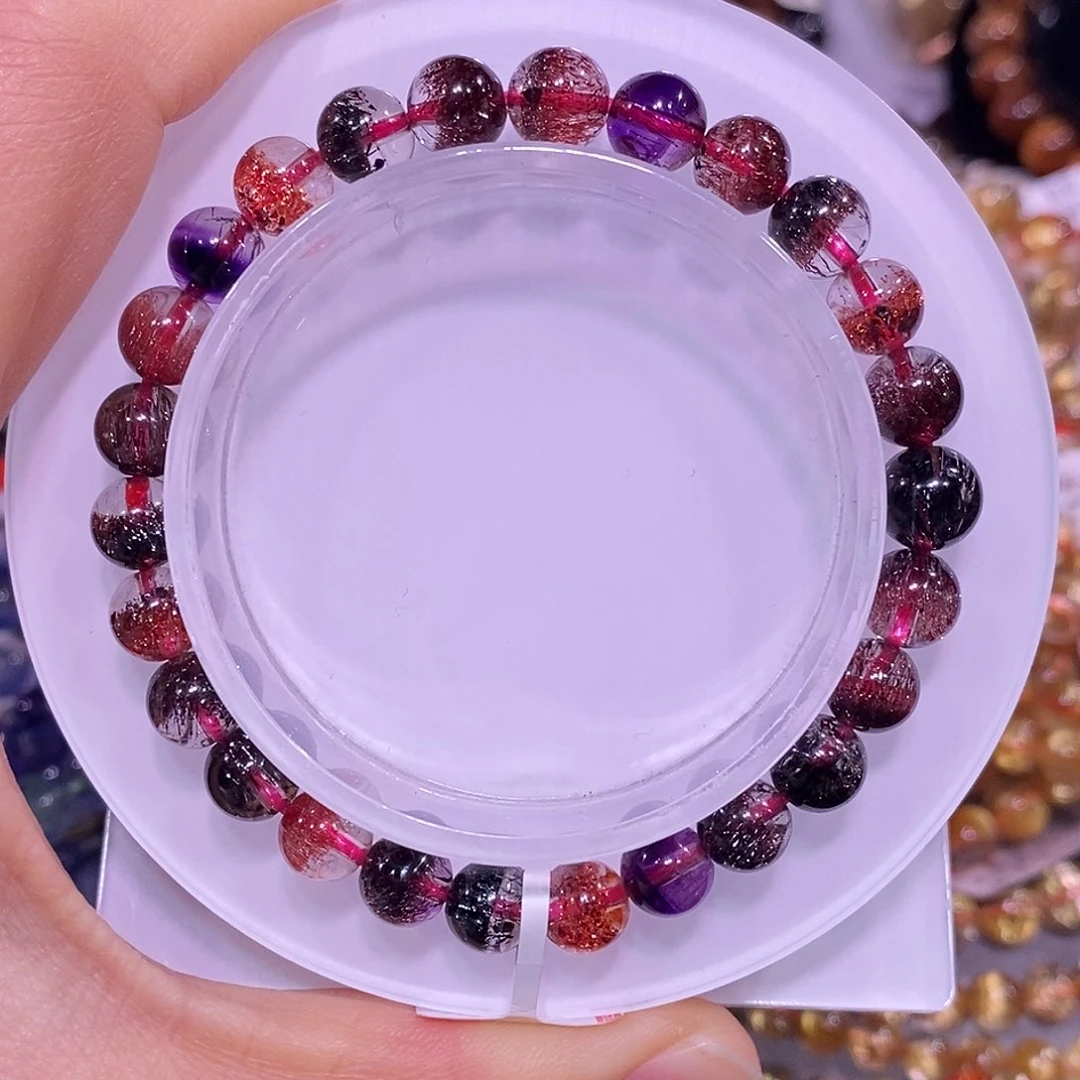 未镶嵌手链水晶超七黑加伦7