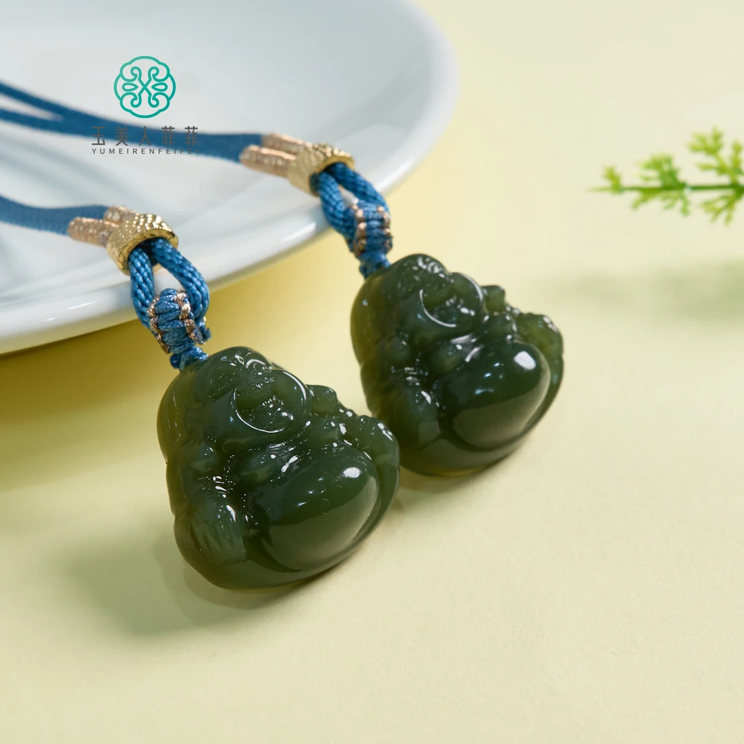 菲菲珠宝好~和田玉佛公吊坠约24*24mm/多样性发一-赠绳
