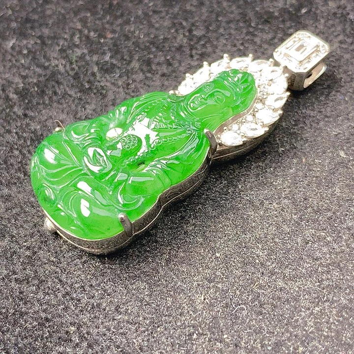 翡翠银S925镶嵌颈饰