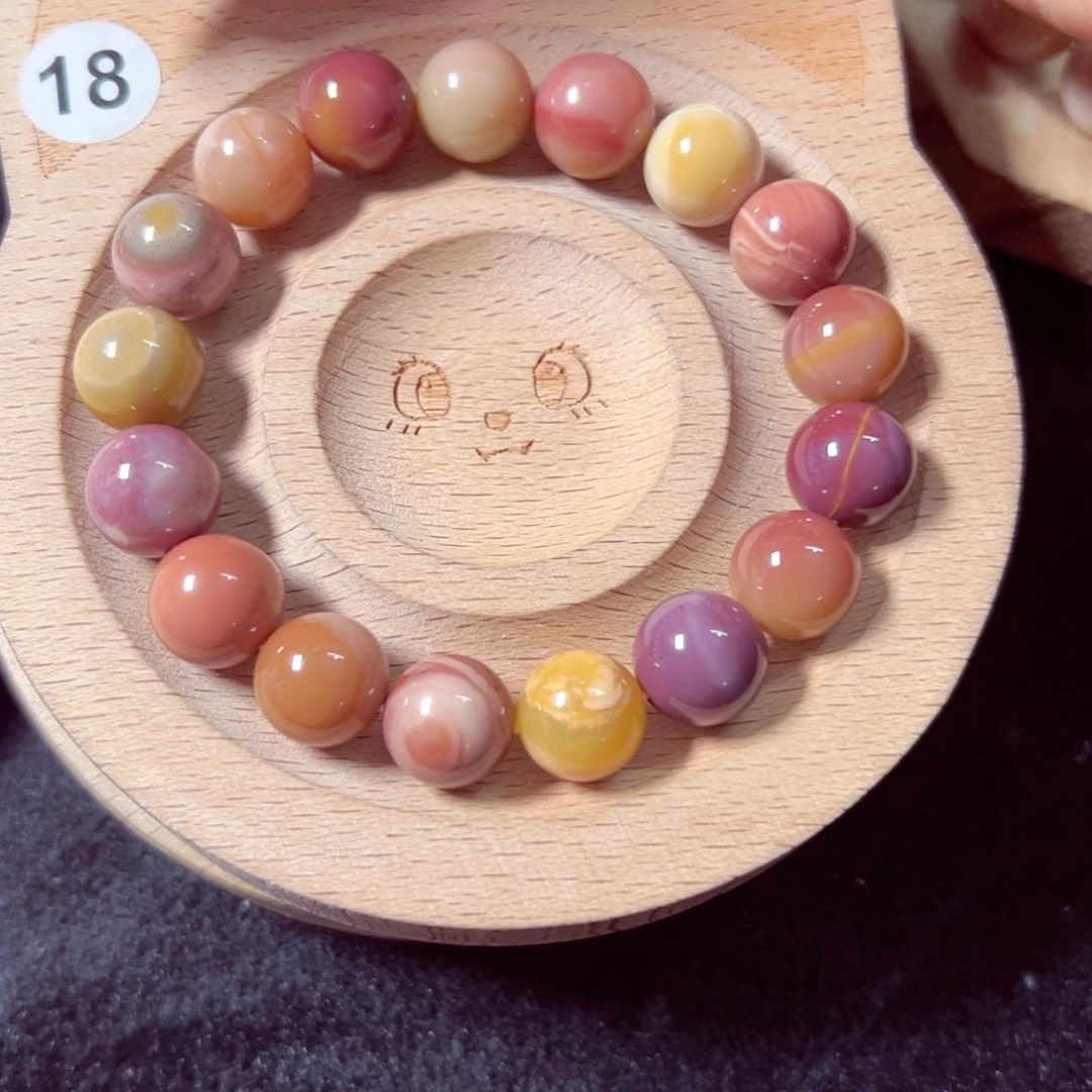 石英质玉手链未镶嵌桃***.34