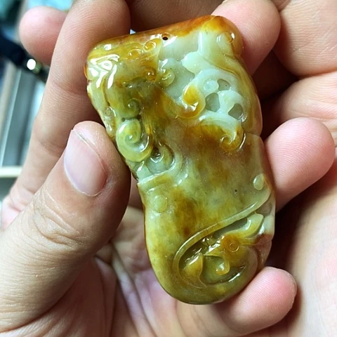 颈饰未镶嵌翡翠福豆豆珠宝翡翠颈饰