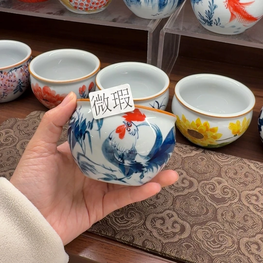 釉下彩纯手绘微瑕