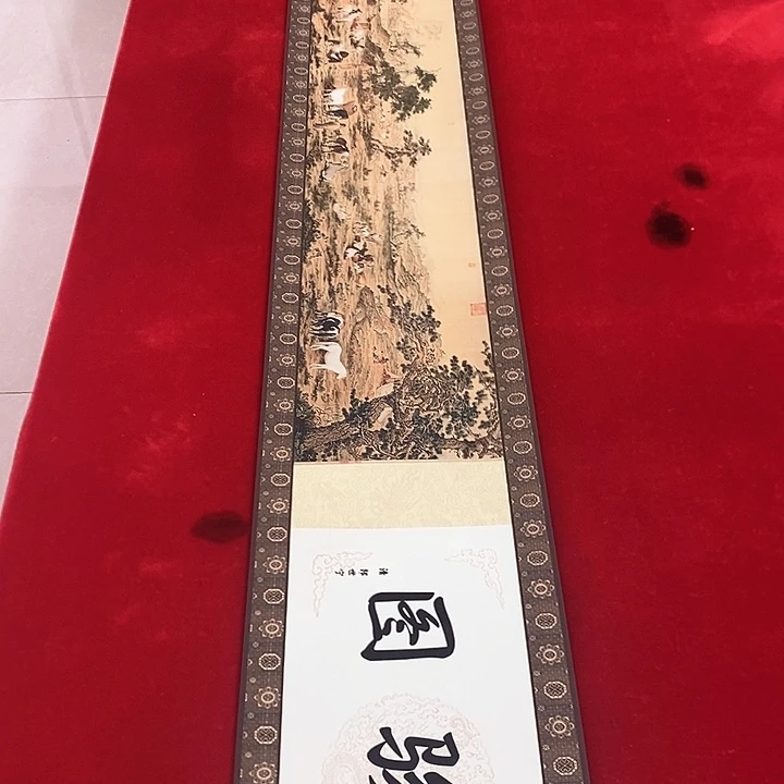 手工装裱国画作品
