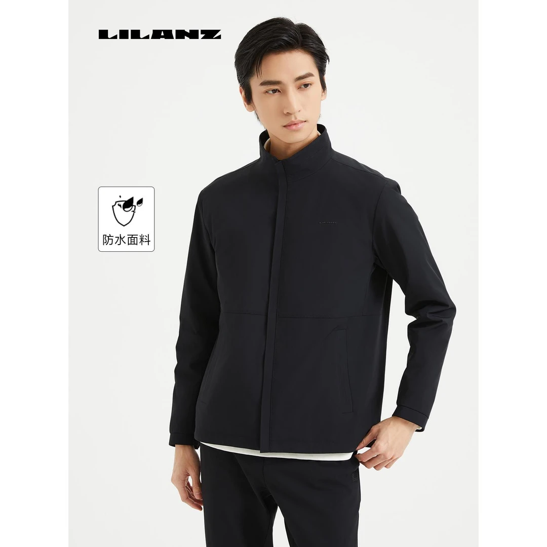 Lilanz/利郎利郎男士春秋立领夹克风衣防风保暖舒适弹力防泼水